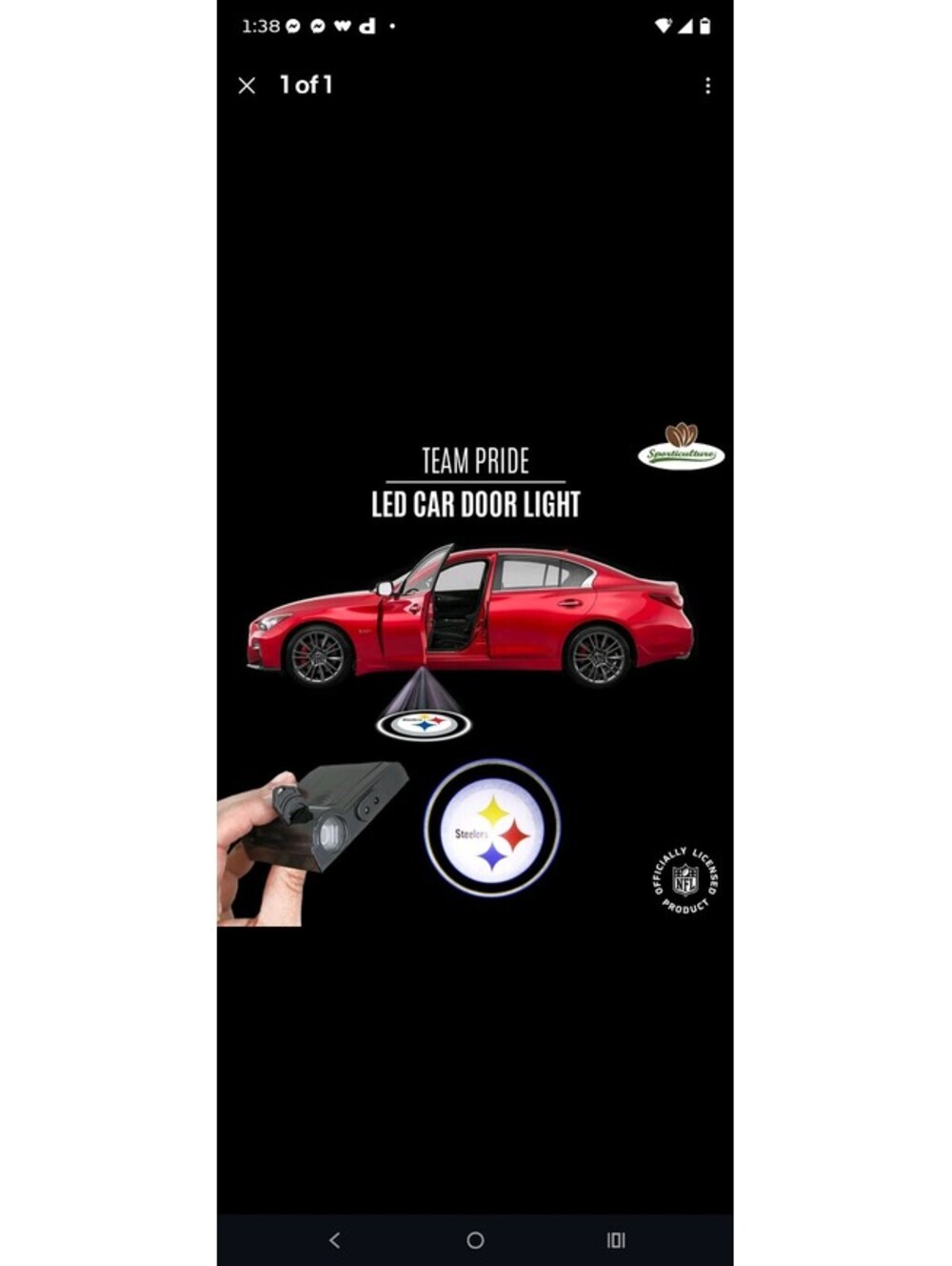 Pittsburgh Steelers team logo  projector door lights [COPY]